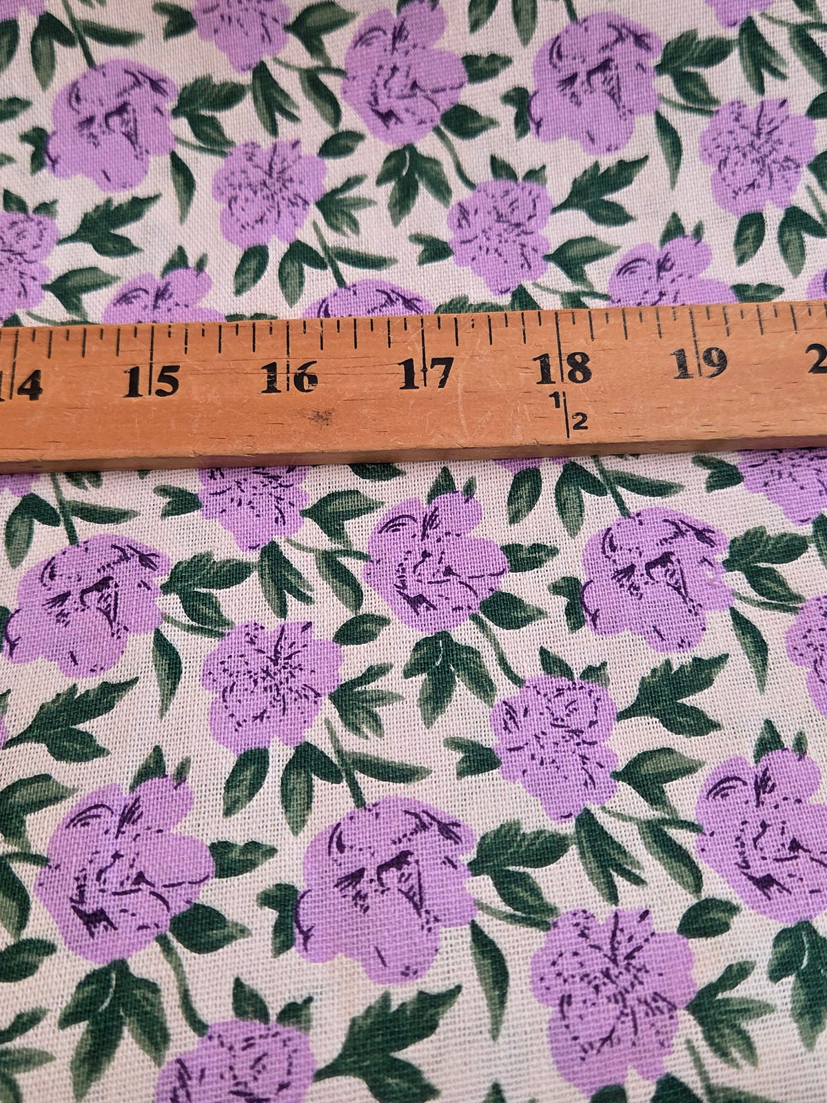 Bridgerton Cotton Linen Purple Floral White Woven-by the yard
