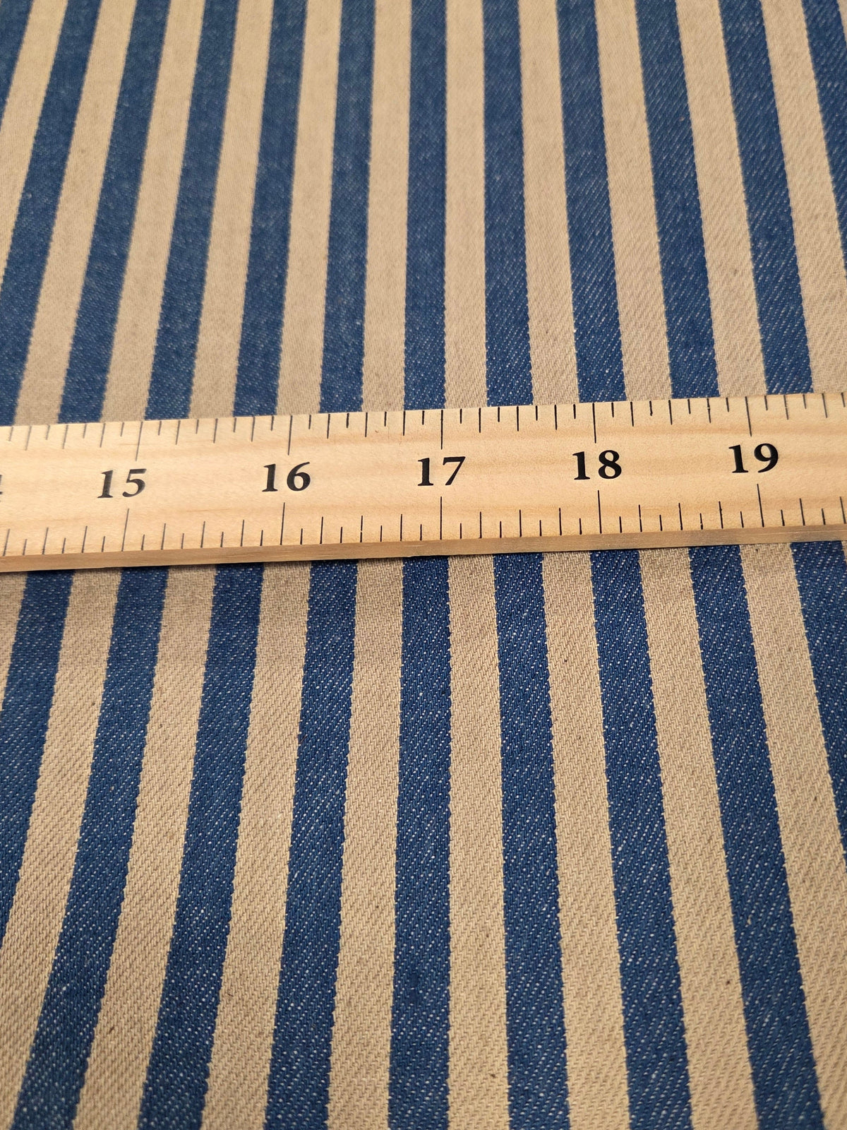 Cone Mills Denim Cotton Blend Vertical Stripe Woven 11 oz- by the yard
