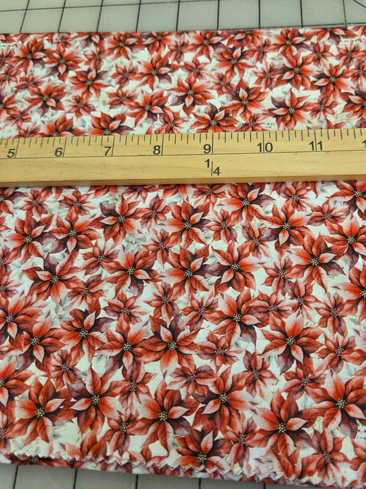 Online Quilting Cotton: 1 yard of Poinsettia Christmas Magic Cotton by Blank Quilting- As  pictured 1 yard cut
