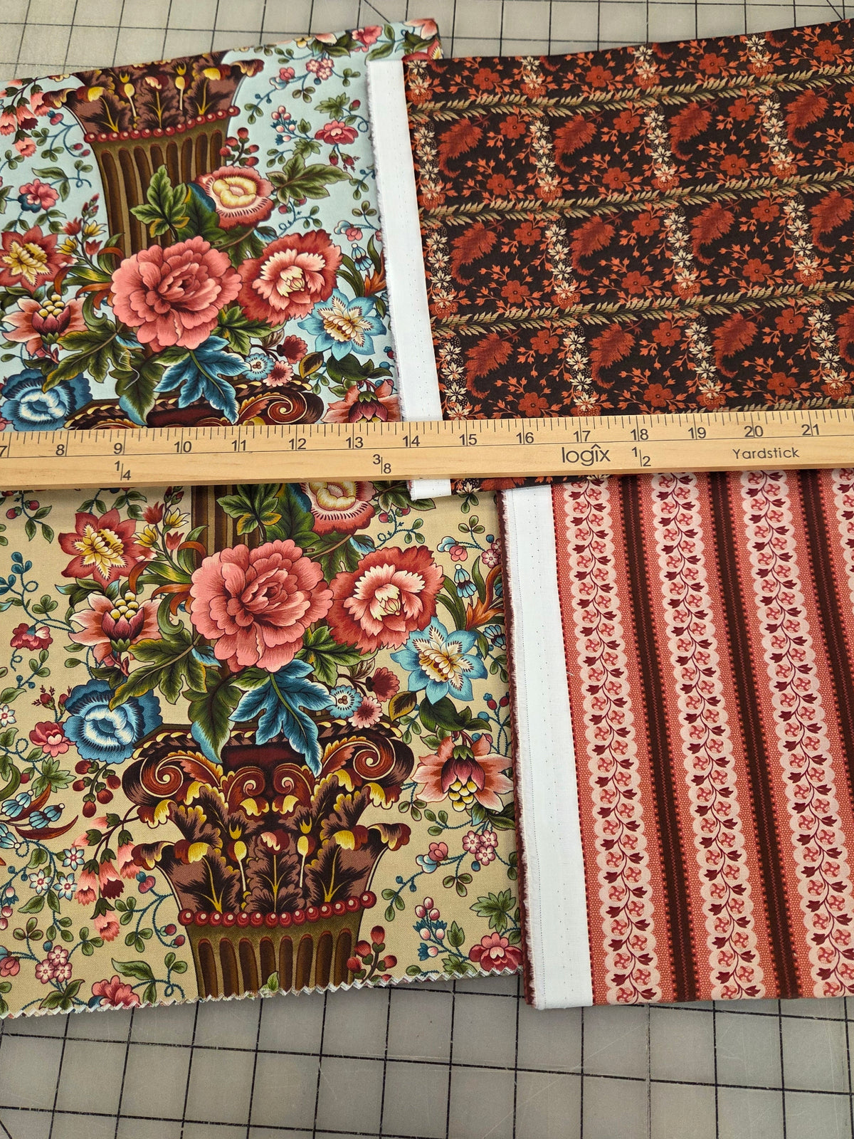 Online Quilting Bundle: 4 yards of Lost Gardens of Heligan by Michelle Yeo Cotton Wovens- (4 looks as pictured)