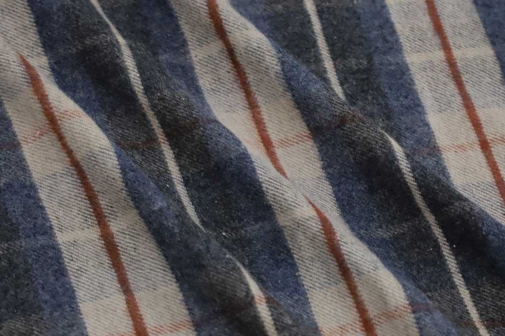 Designer Deadstock Plaid Premium Wool Blend Woven- Sold by the yard
