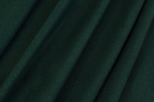 Designer Deadstock Premium Herrera Hunter Pine Green Wool Blend Melton Coating Felted Woven-Sold by the yard