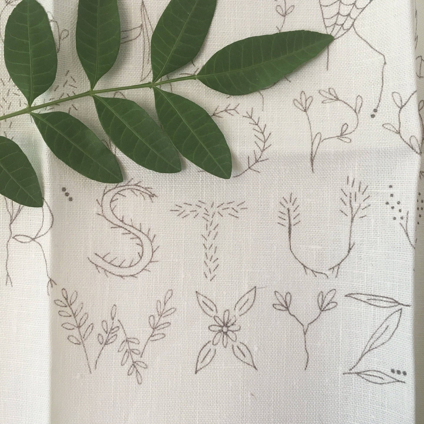 Sashiko and Mending Supplies: Nature Inspired Alphabet Sampler-1 Pack