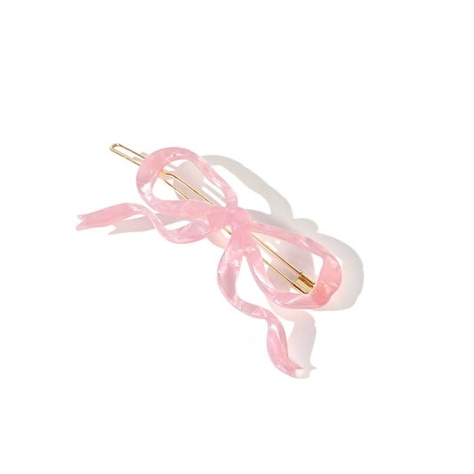 Hair Accessories :Ribbon Bow Clip: Pink