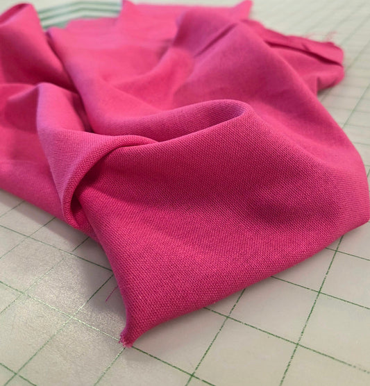 linen rayon solid fuchsia woven retail by the yard. fabric shop apparel