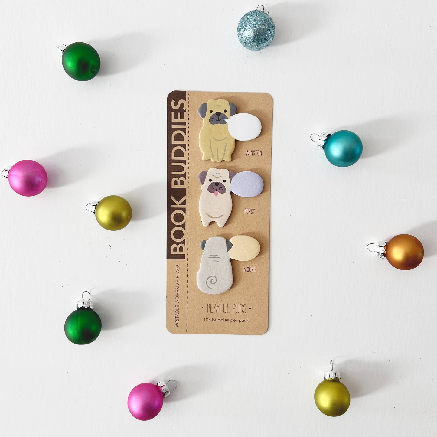 Stationary: Playful Pugs Book Buddies-1 pack