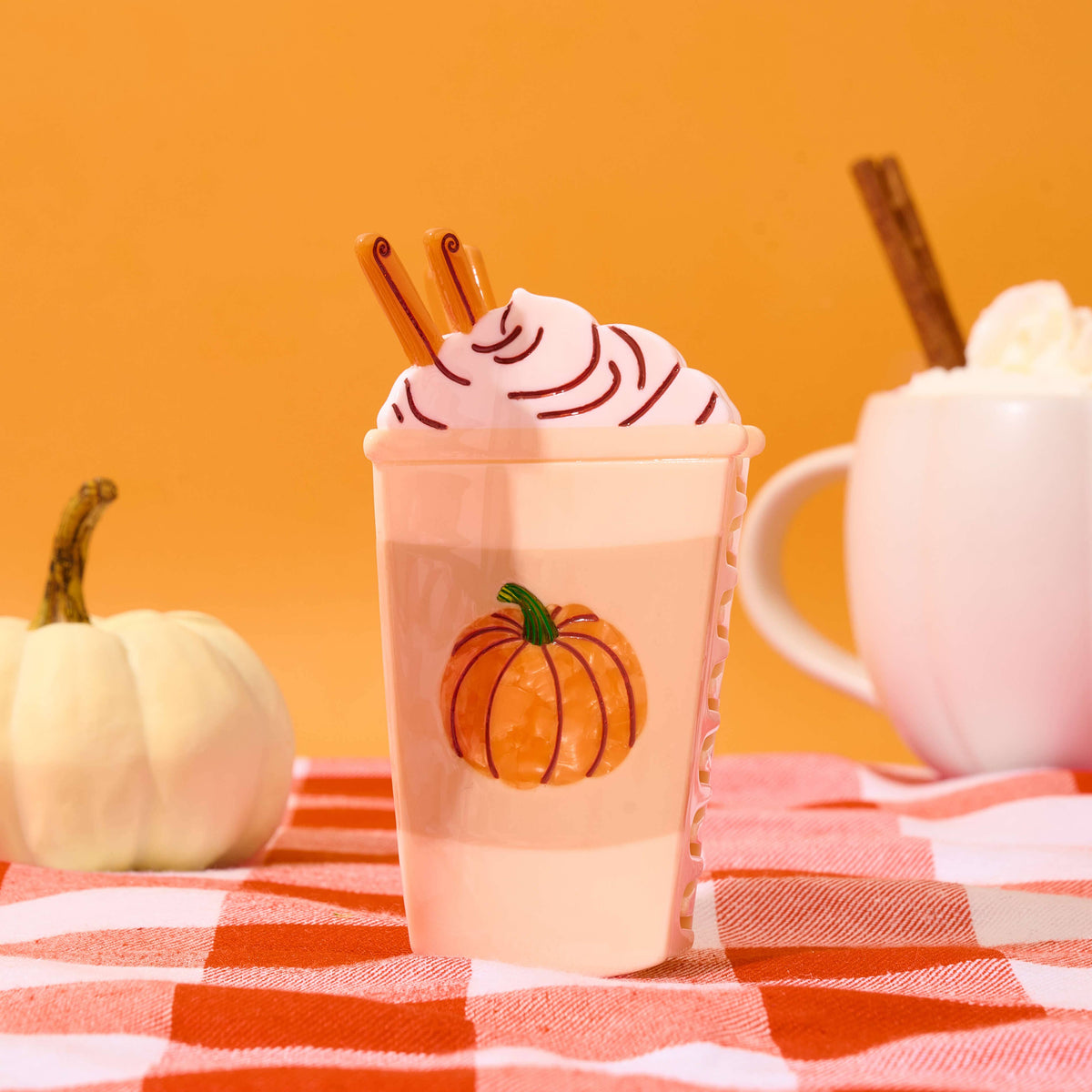 coffee clip pumpkin spice hair clip. Jenny Lemons