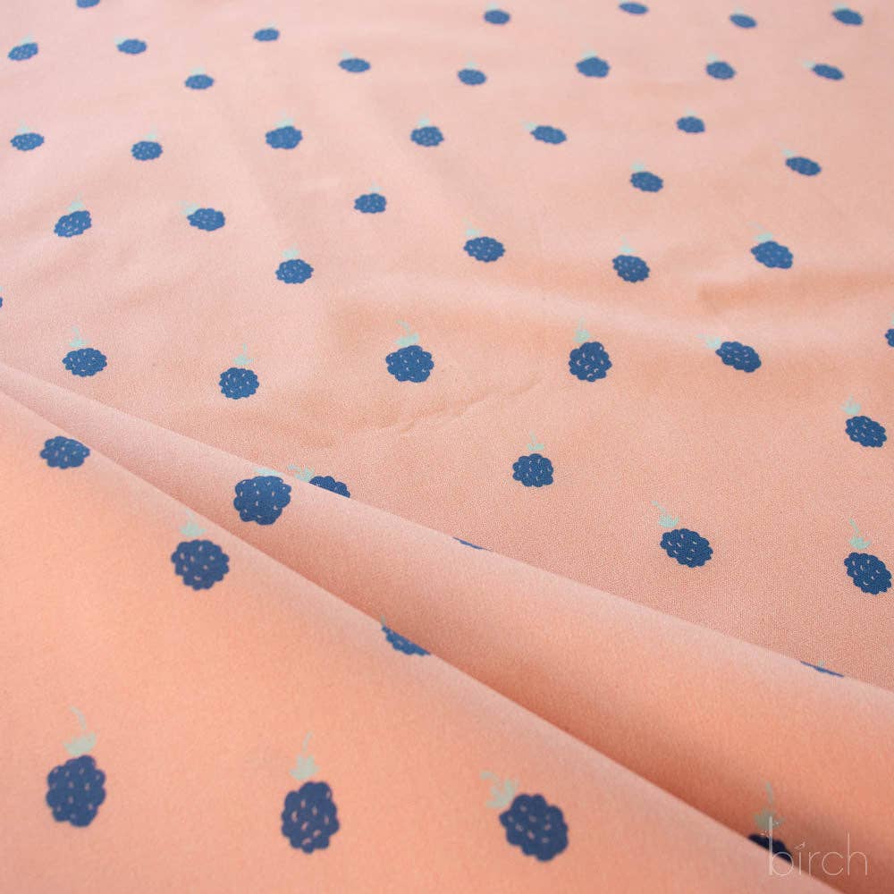 Birch Fabrics: Organic Cotton Blackberries Poplin-by the half yard