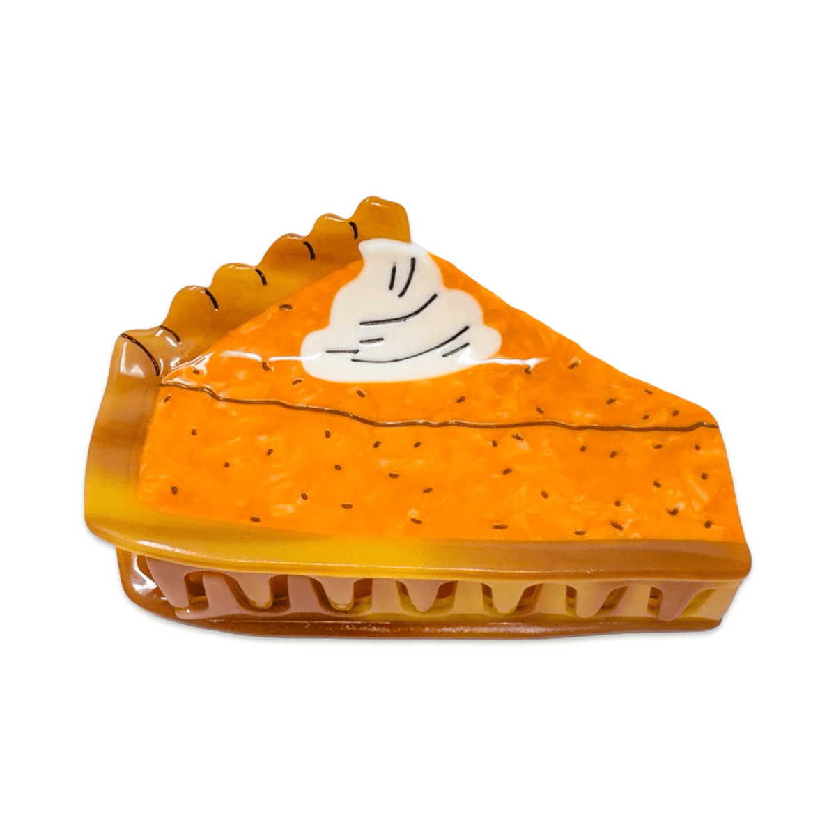 Hair Accessories: Jenny Lemons: Large Pumpkin Pie Hair Claw Clip 4"x 2.25"- 1 Hair Clip