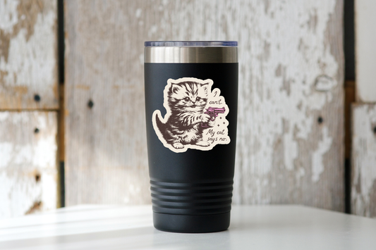 Sticker and Stationary: I Can't. My Cat Says No- Sticker