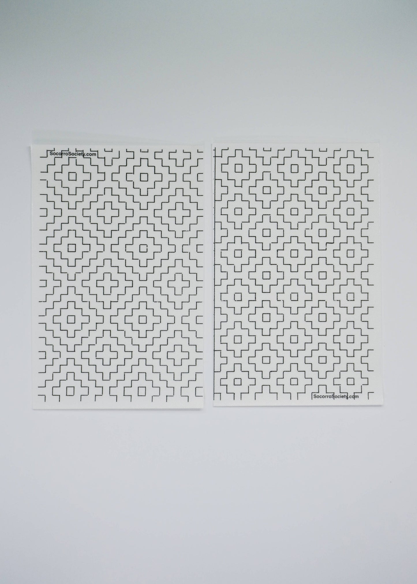 Sashiko Collection: Sashiko Inspired Mending Stick and Stitch Hitomezashi Patterns-1 pack (2 transfer sheets)
