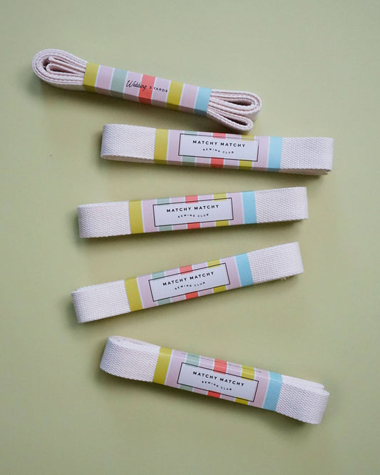 Sewing Notion: Matchy Matchy Sewing Club Natural Webbing 1.25": 3 yards-1 pack