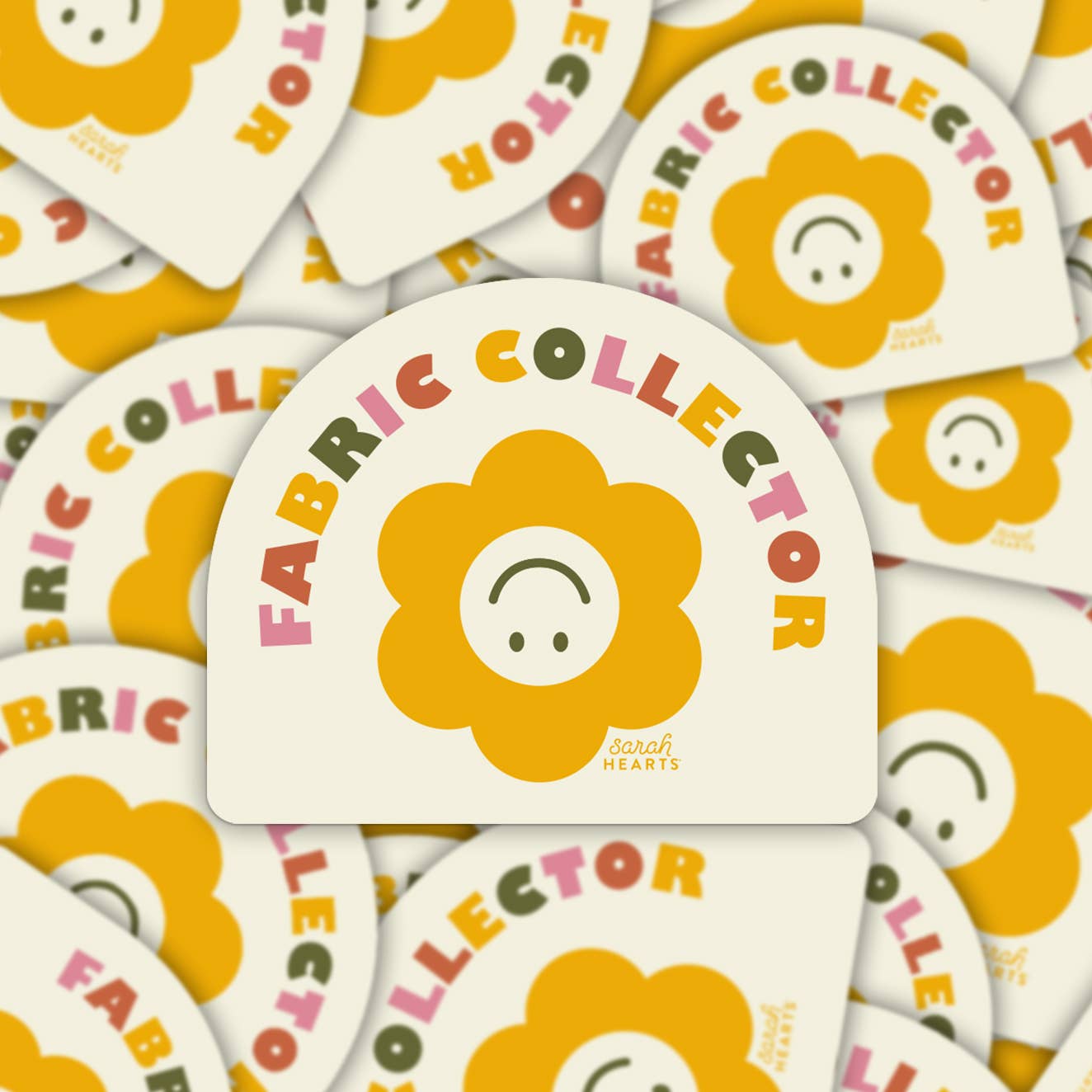Stickers and Stationery: Sarah Hearts Fabric Collector - Vinyl Waterproof Sticker