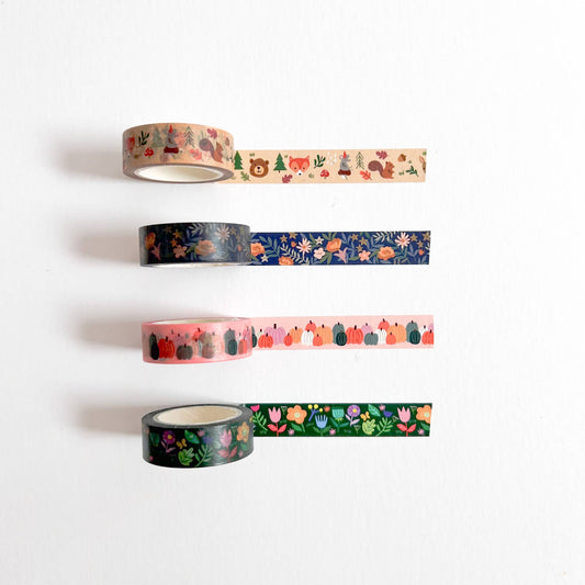 Stickers & Stationery: Floral Tapestry Washi Tape- 10 meters/ 15mm per roll