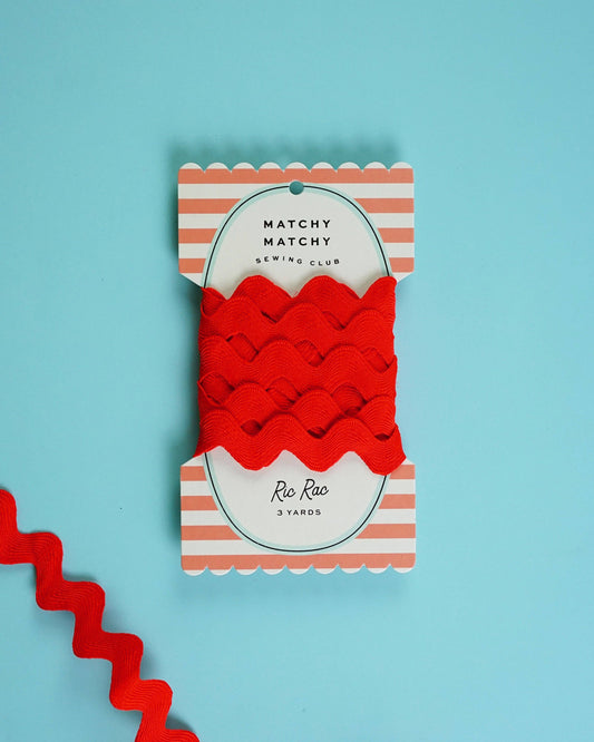 Notions: Matchy Matchy  Sewing Club Pop Tart Big Ric Rac 1" inch Wave: 3 yards