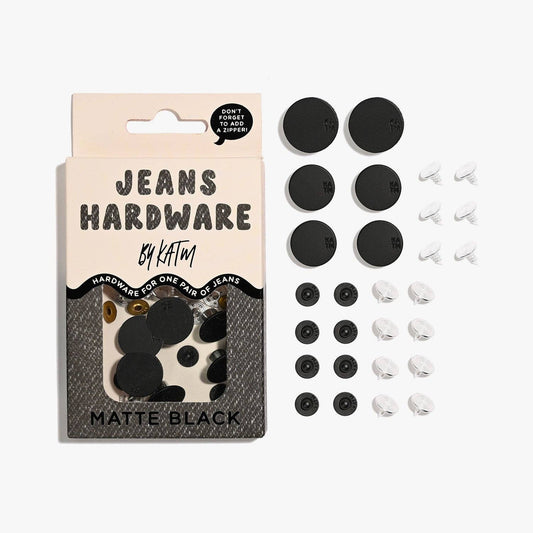 Sewing Supplies :Jeans Hardware Kit | Matte Black
