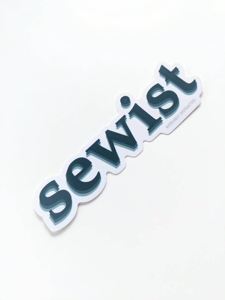 Stickers and Stationery: Sewist | Vinyl Sticker (5”x1inch 5/8th)