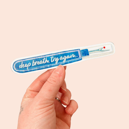 Stickers and Stationery: Seam Ripper Funny Sewing Quilt Vinyl Sticker ( 6.38"x 1'")