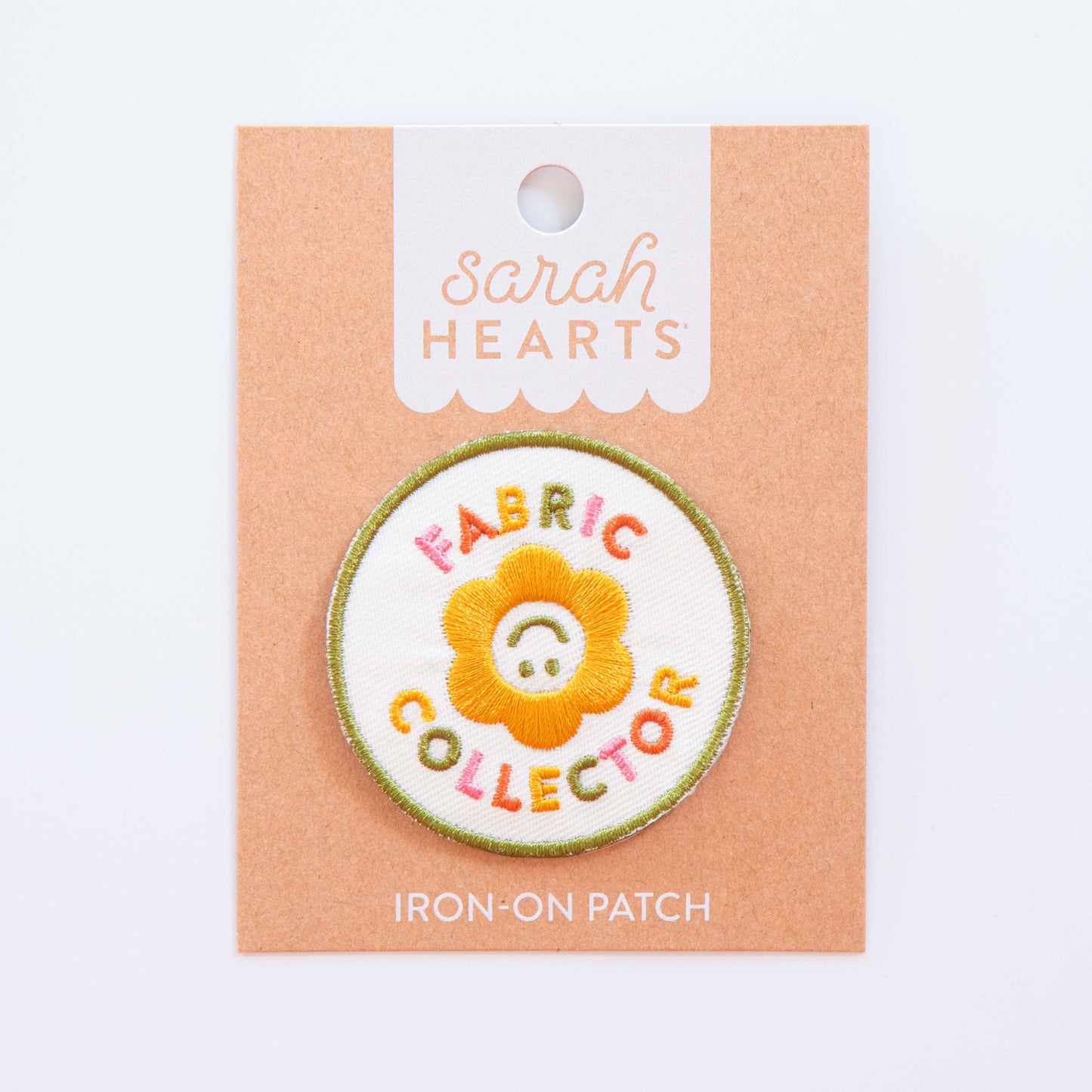 Notions: Sarah Hearts Fabric Collector Iron-On Patch-(5.4cmx5.4cm) 1 pack