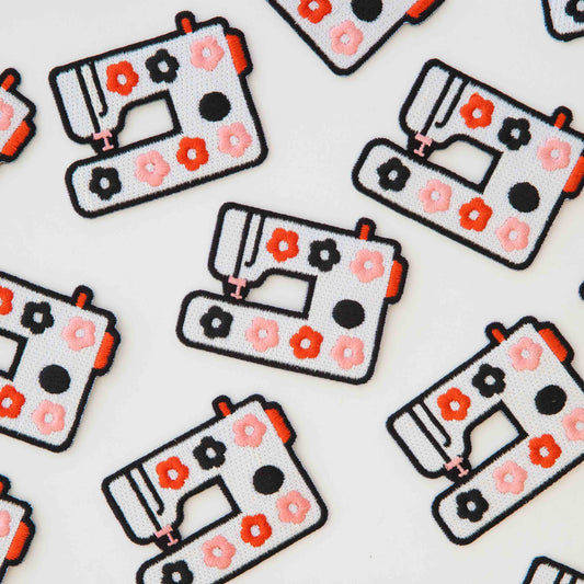 Notions: Sarah Hearts Daisy Sewing Machine Iron-On Patch(5.2cmX4.4cm) 1pack