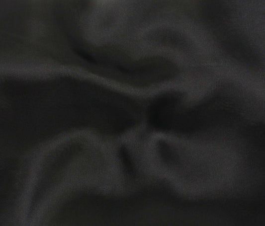 Special Occasion Satin Organza Black Solid Woven 58 GSM- By the yard
