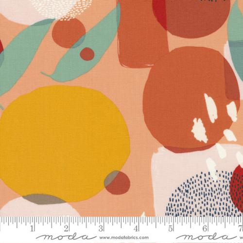 Moda Fabrics: Frisky Citrus Garden Peachy Zen Chic  Woven-price listed by the half yard