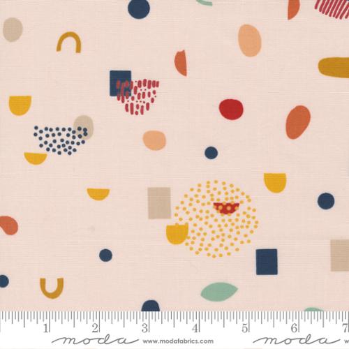 Moda Fabrics: Frisky Catch Me Sweetie Abstract Faint Pink Zen Chic Woven-price listed by the half yard