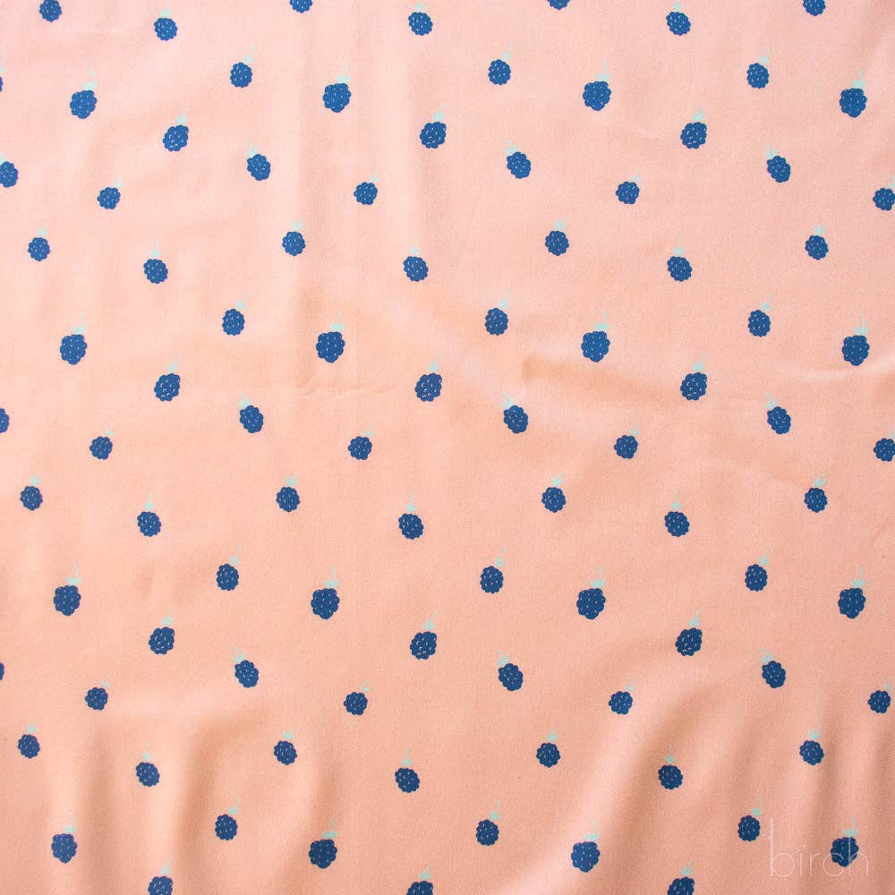 Birch Fabrics: Organic Cotton Blackberries Poplin-by the half yard