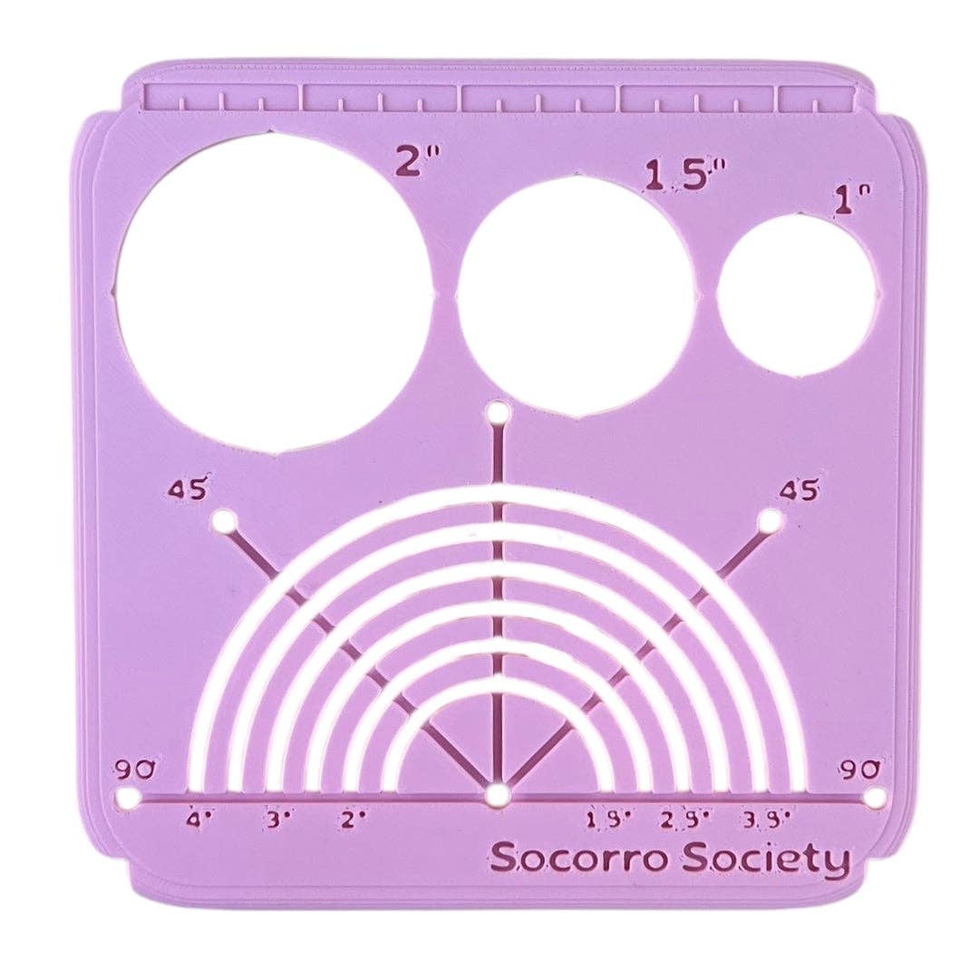 Sashiko Collection: Sashiko Circle Stencil: Pink- 1 pack
