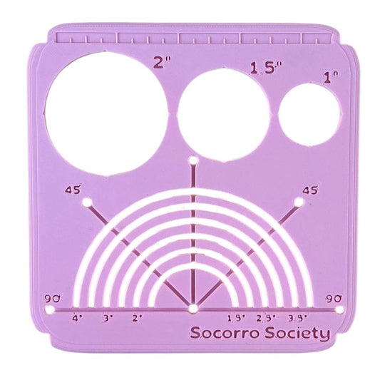 Sashiko Collection: Sashiko Circle Stencil: Pink- 1 pack