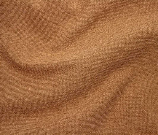 Fashion Organic Textured Cotton Toffee Opaque Solid Woven 215 gsm- by the yard
