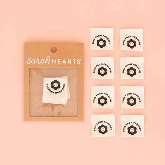 Notions: Sarah Hearts: This Took Forever - Sewing Organic Cotton Labels- 1 pack