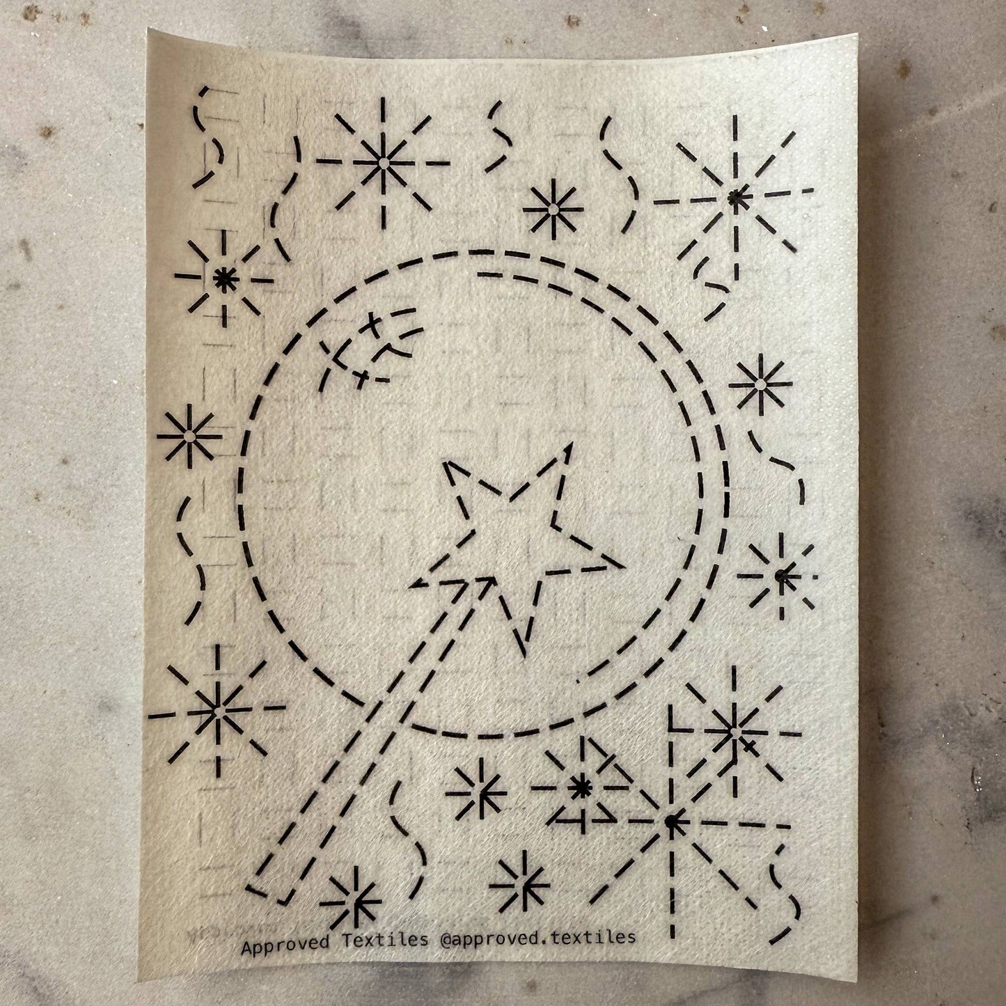 Sashiko and Mending Supplies: Wicked Mending + Embellishment Wash Away Transfers ( 4 looks) -1 pack