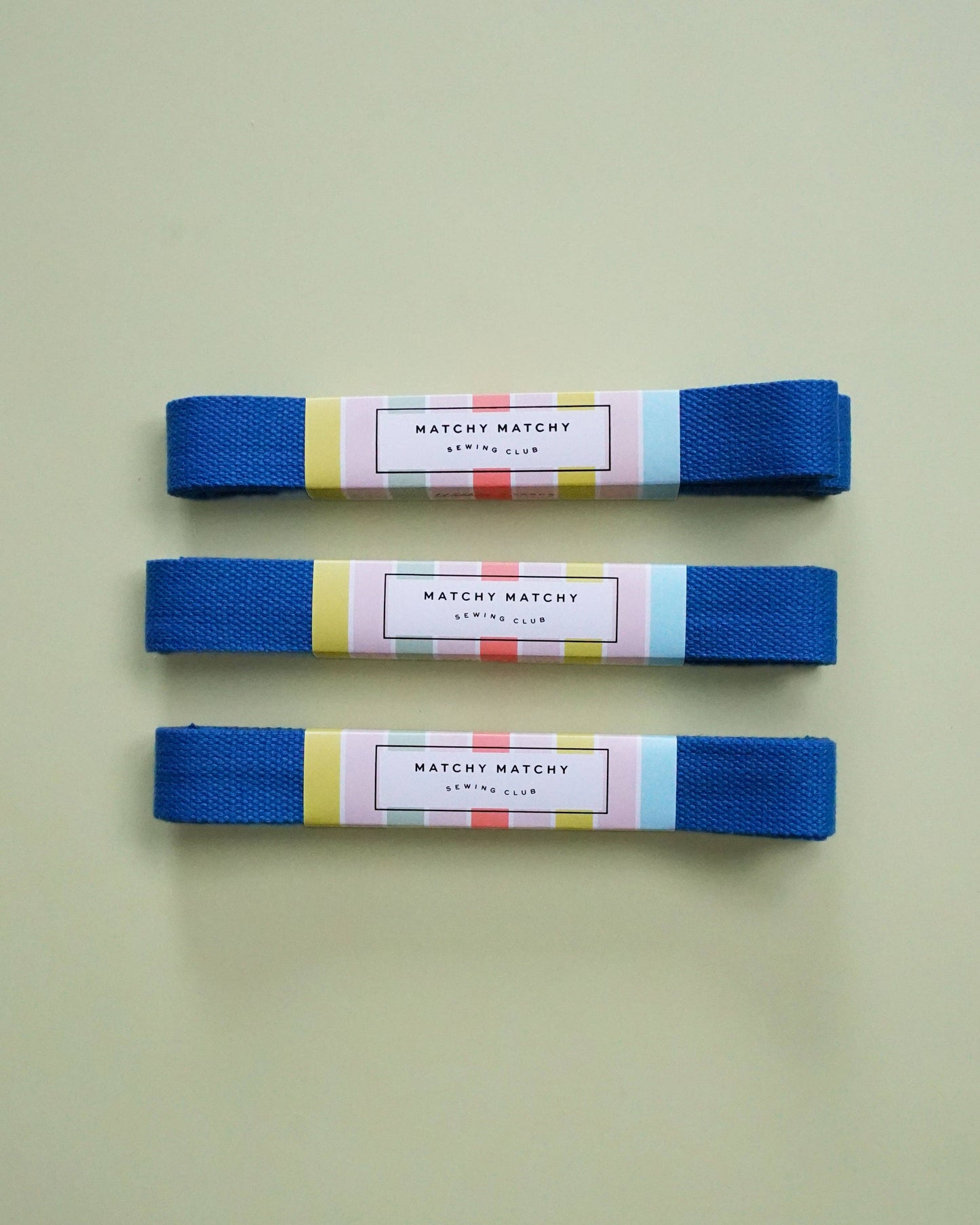 Sewing Notion: Matchy Matchy Sewing Club Cobalt Webbing:1.25" Inches: 3 yards-1 pack
