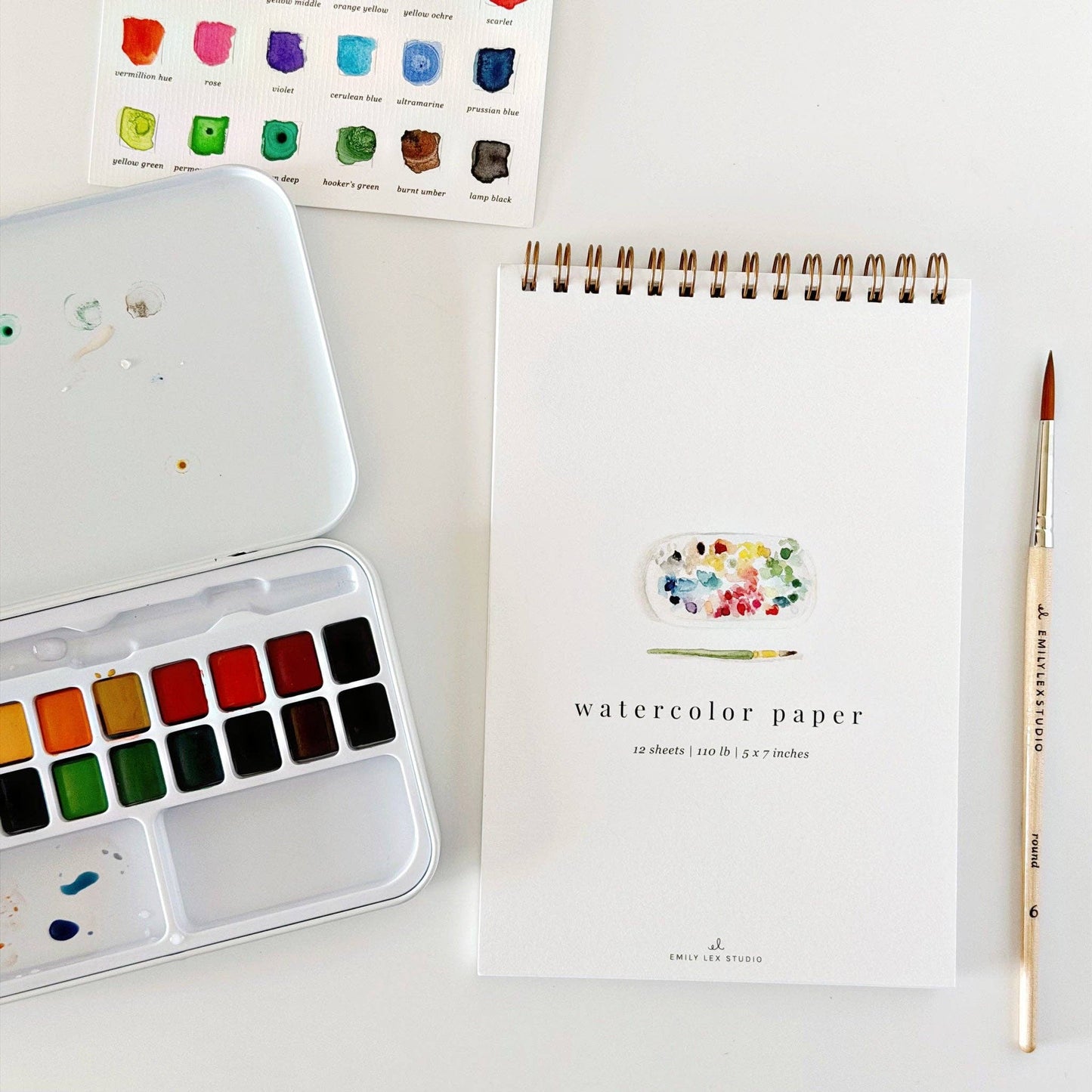Emily Lex Studio: Spiral watercolor paper pad (12 Sheets) 5x7