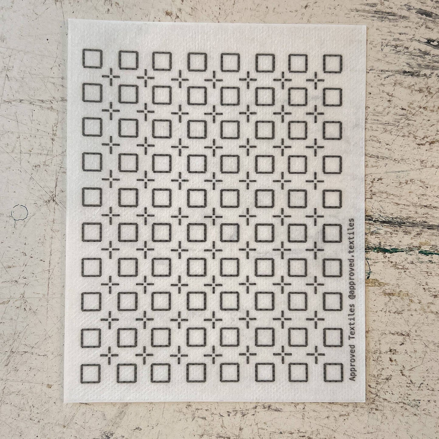 Sashiko and Mending Supplies: Little Squares - Minimal Mending + Embellishment Transfer ( 4 looks)- 1 pack