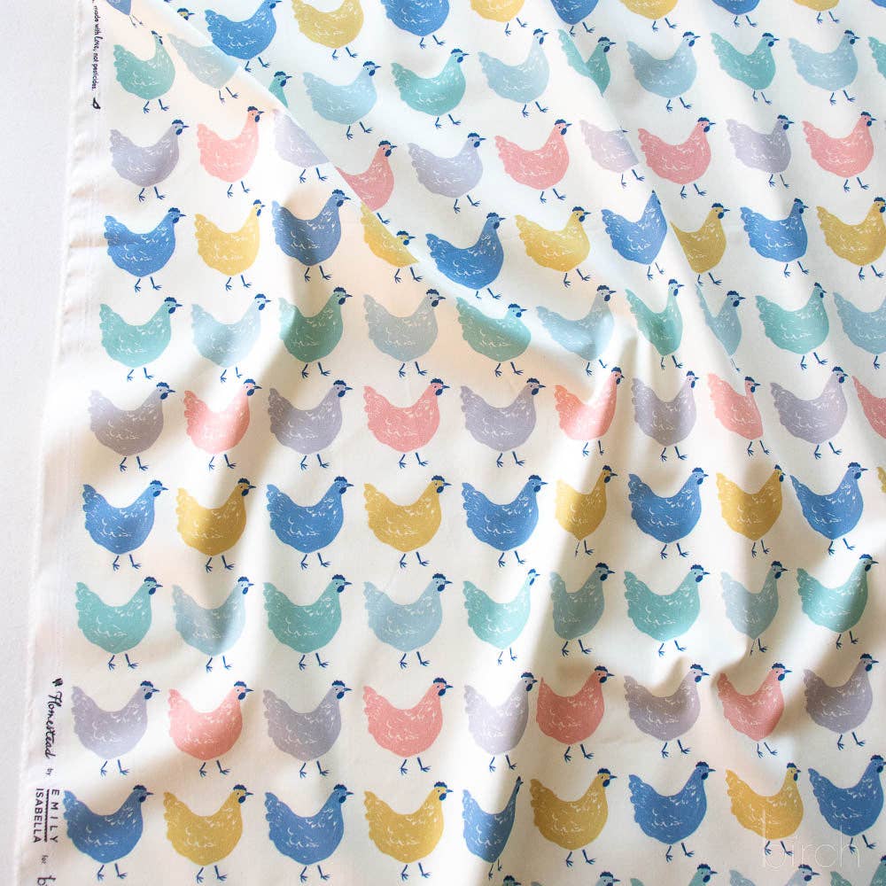 Birch Fabrics: Organic Cotton Roost Homestead Poplin 115GSM Woven-by the Half Yard