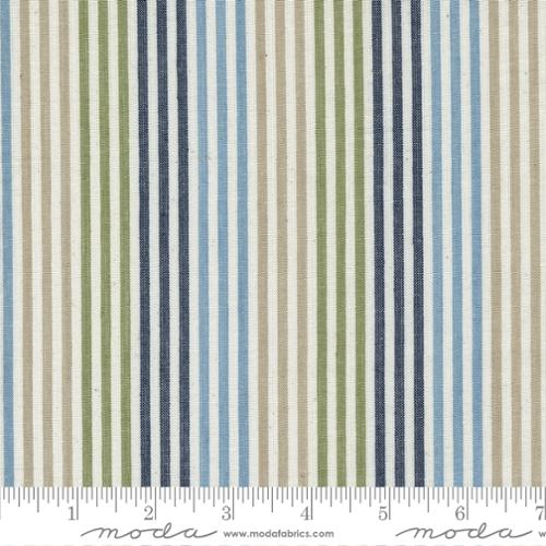 Moda Fabrics: Multi-Stripe Vertical Soft Shirting Yarn Dyed Cotton Vista Woven- by the half yard