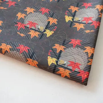 Birch Fabrics: Organic Cotton Poplin 115 GSM  Squirrels in a Squall Charley Harper -by the half yard
