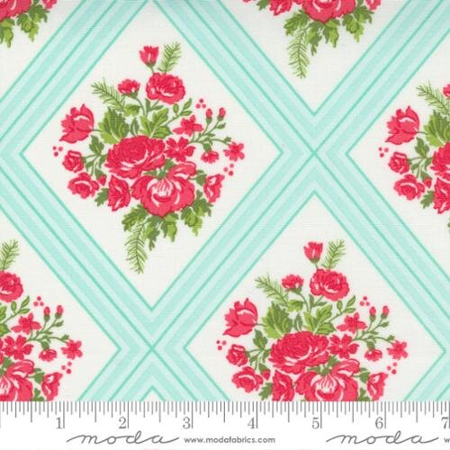 Holiday Collection: Moda Fabrics Cottage Core Floral Christmas Quilting Cotton Woven- by the Half Yard