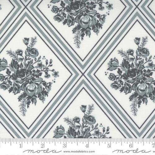 Holiday Collection: Moda Fabrics Cream Cottage Core Floral Christmas Quilting Cotton Woven- by the Half Yard