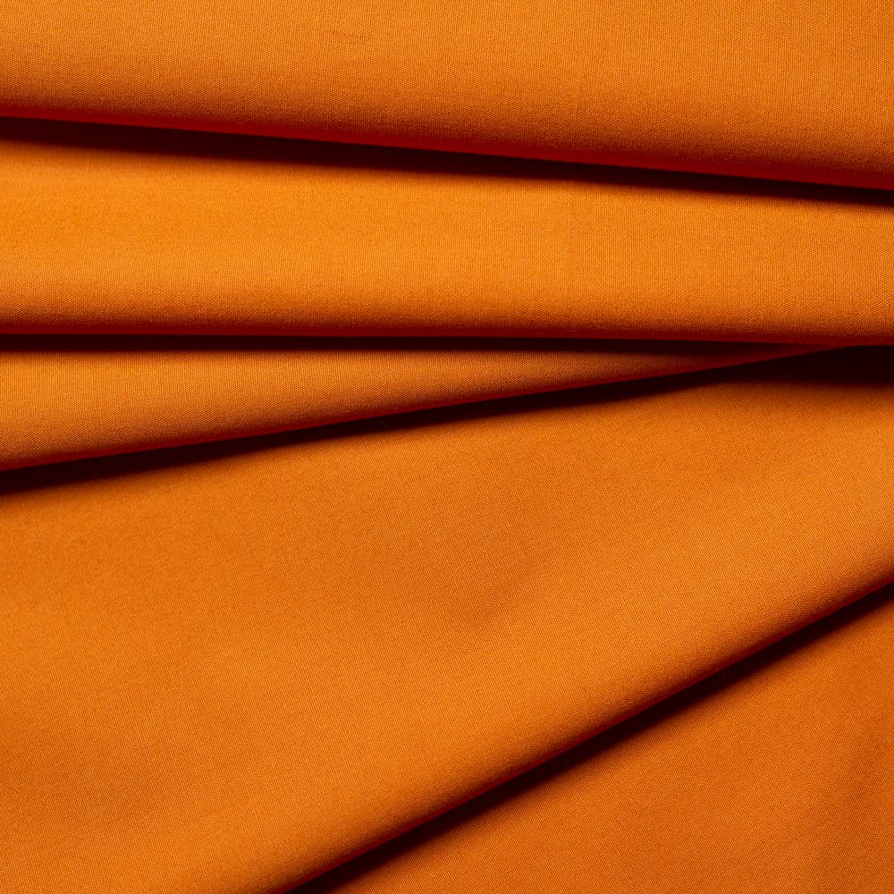 Organic Premium Cotton Orange Shirting Poplin Solid 115 GSM by Birch Fabrics-by the half yard