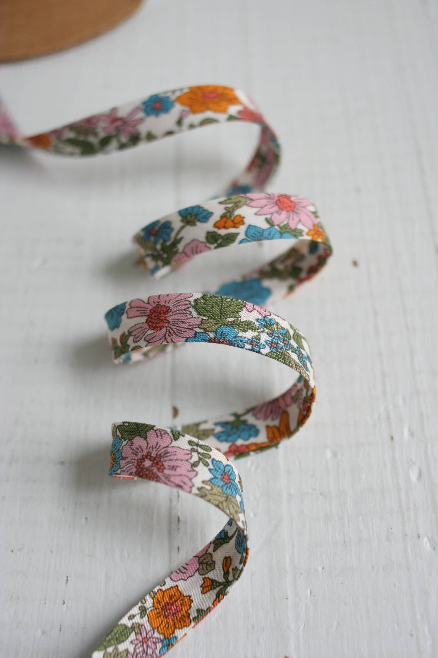 Web Only Sewing Supplies: 1/2" Double Fold Bias Binding 100% Cotton Liberty Annabell I - by the yard