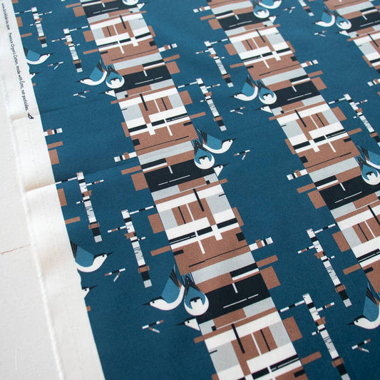Birch Fabrics: Organic Cotton Poplin 115 GSM Birch Charley Harper -by the half yard