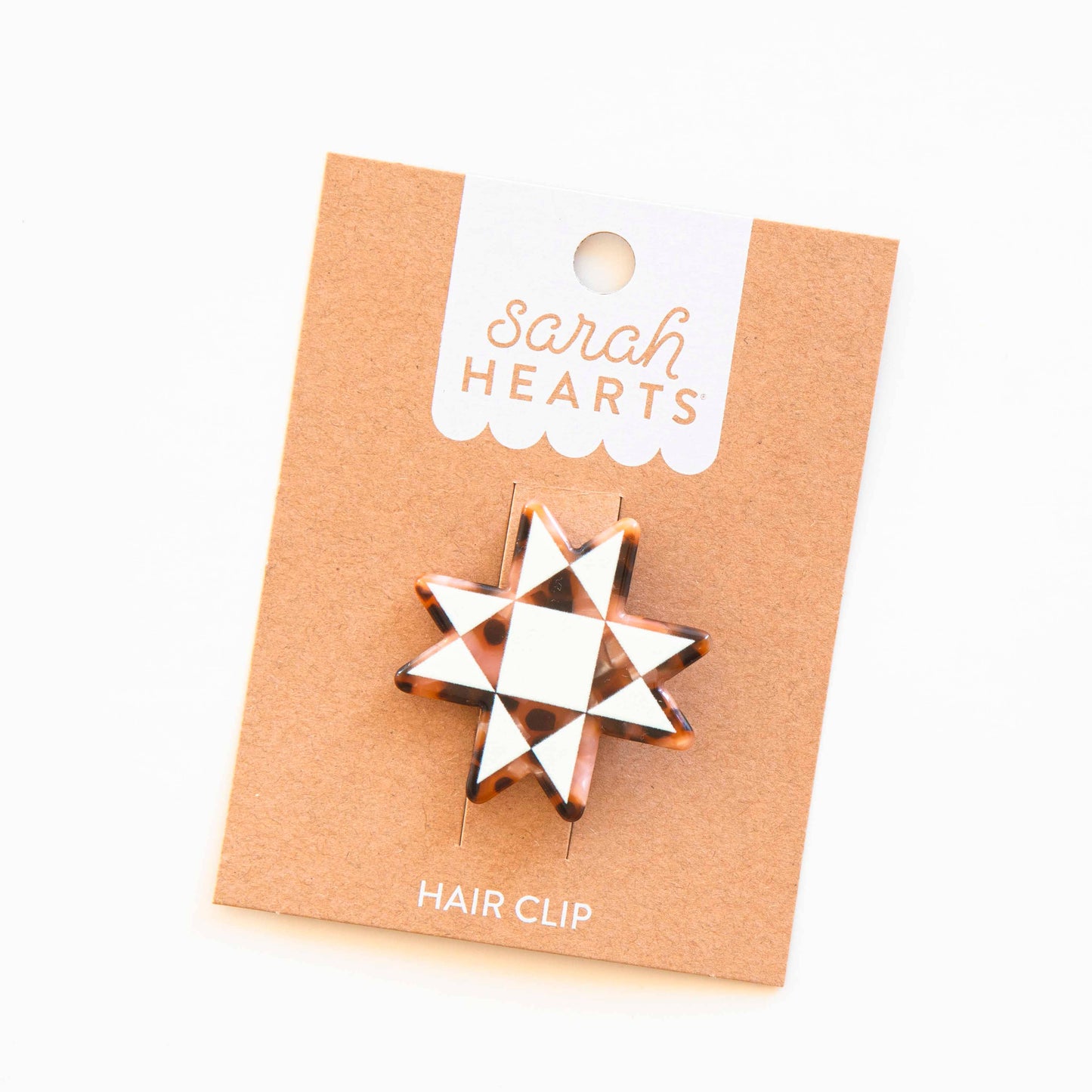 Sarah Hearts Quilt Star Hair Clip -1 Accessory Clip