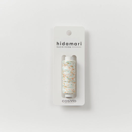 Sashiko and Mending Supplies: COSMO Hidamari Sashiko Variegated Thread  Orange / White / Blue (102)