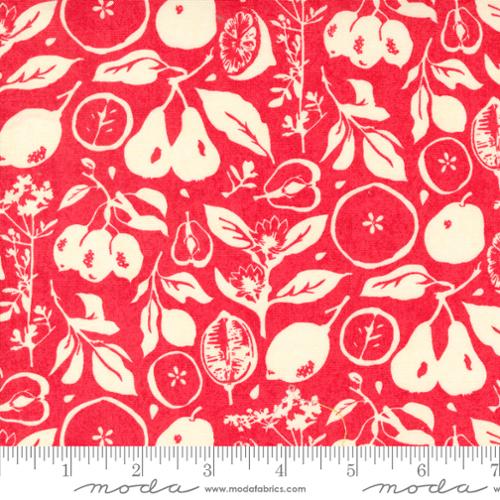 Moda Fabrics: Fruit Loop Rhubarb Quilting Cotton Woven- by the half yard