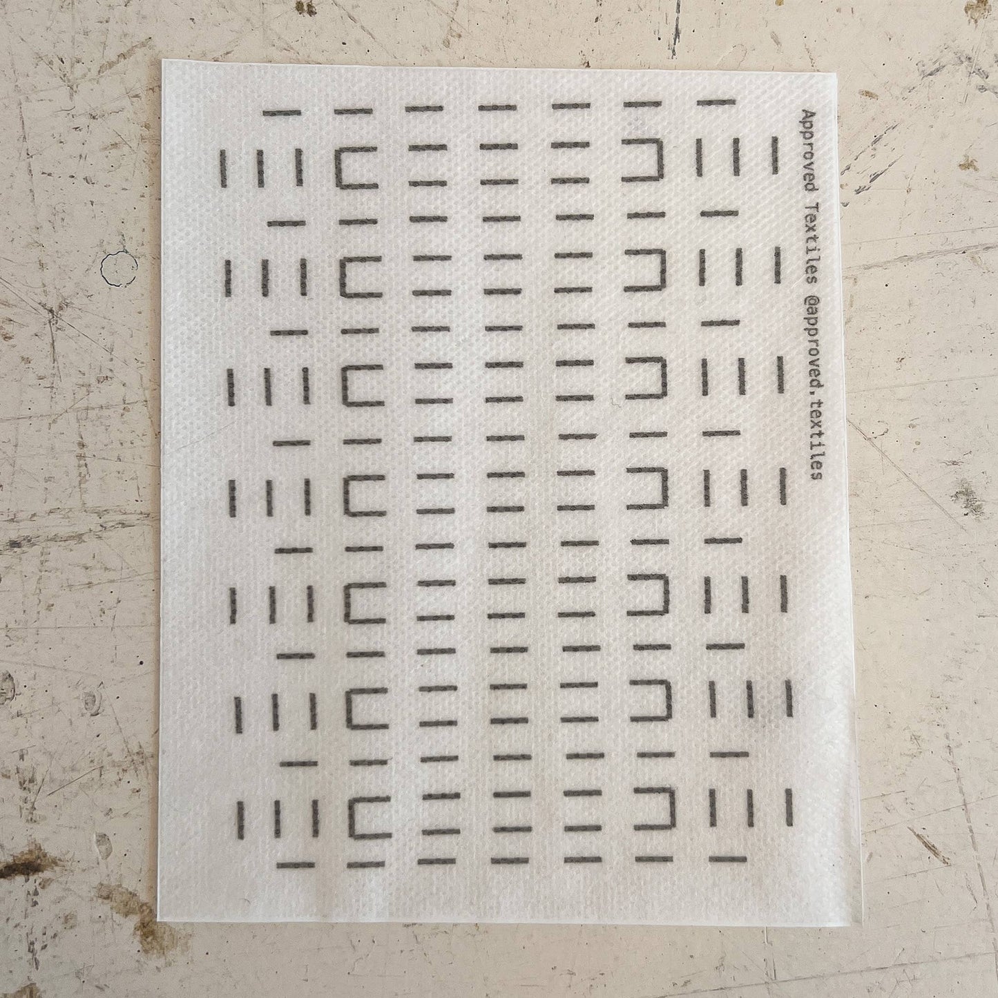 Sashiko and Mending Supplies: Large Squares - Minimal Mending + Embellishment Transfer( 4 looks)  - 1 pack