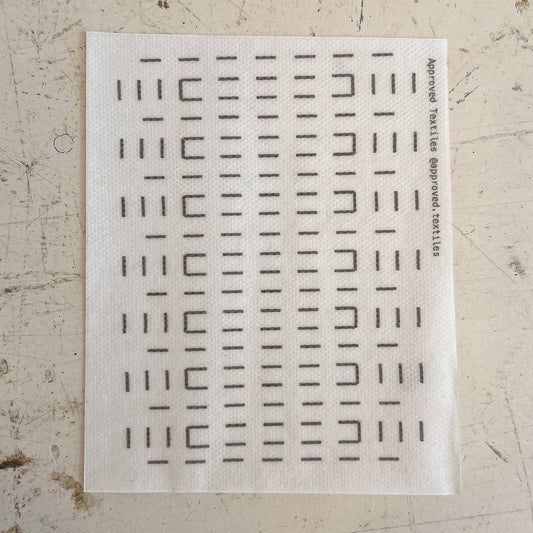 Sashiko and Mending Supplies: Large Squares - Minimal Mending + Embellishment Transfer( 4 looks)  - 1 pack