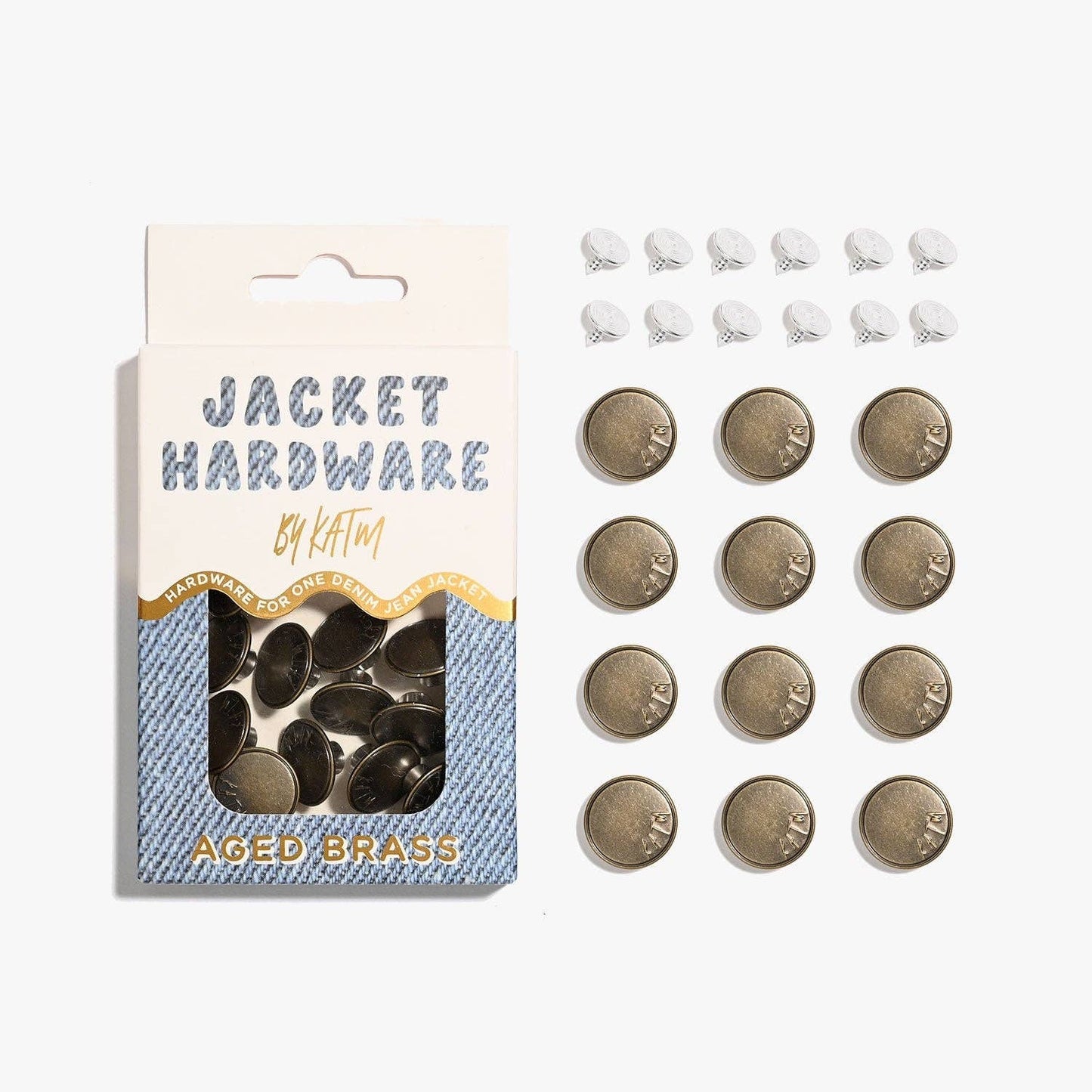 Sewing Supplies: Jacket Hardware Kit | Aged Brass